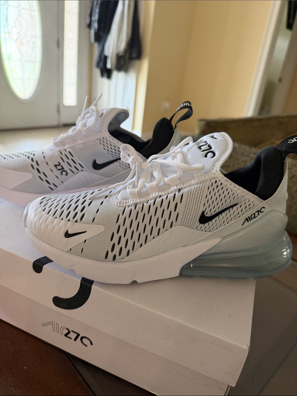 Nike Air Max 270 White and Black Sneakers